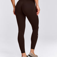 EnhanceLift™ Seamless Leggings with Grey Logo | 70% Cocoa