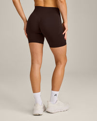 EnhanceLift™ Seamless Shorts with Grey Logo | 70% Cocoa
