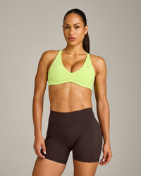 UnifiedMove™ Cross Back Sports Bra with Reflective Logo | Citrus Green
