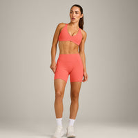 UnifiedMove™ Cross Back Sports Bra with Reflective Logo | Light Charged Coral