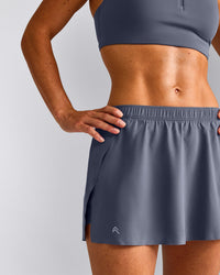 AirMove™ Skort with Pockets | Granite Blue