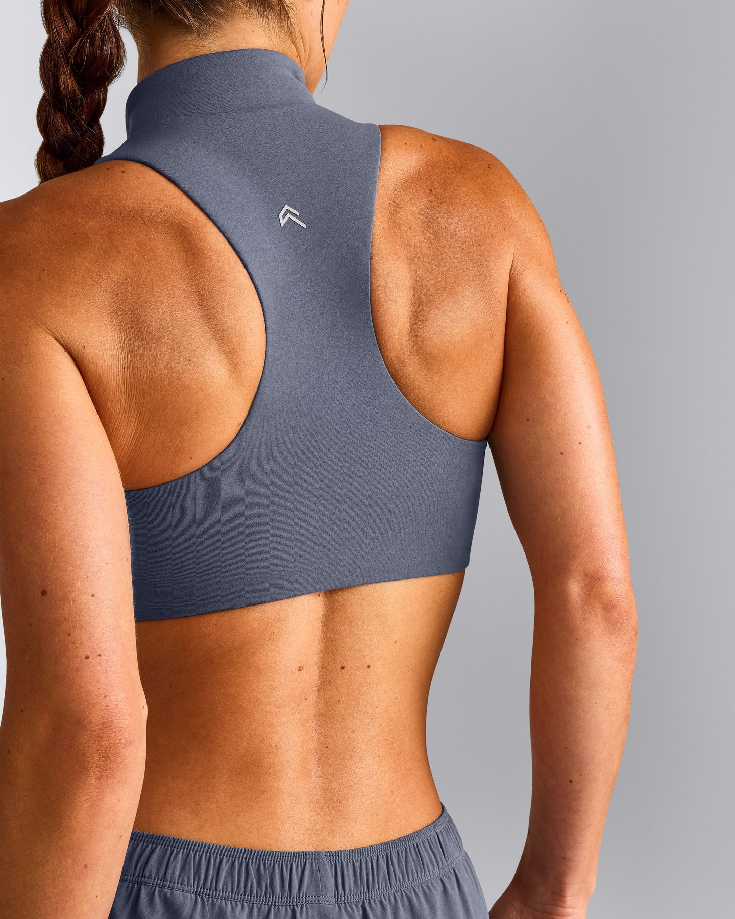EasyLift™ Zip High Neck Sports Bra New Branding | Dark Granite Blue