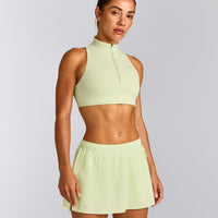 EasyLift™ Zip High Neck Sports Bra New Branding | Meadow Mist Green