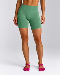 EffortlessLift™ Seamless Mid Rise Shorts New Branding | Frosted Emerald