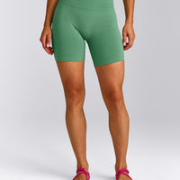 EffortlessLift™ Seamless Mid Rise Shorts New Branding | Frosted Emerald