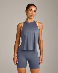PrecisionMove™ Drop Armhole Tank Top | Granite Blue