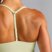 UnifiedMove™ T Back Mid Vest with Built in Bra Shelf New Branding | Meadow Mist Green