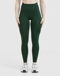 Timeless High Waisted Leggings | Pine Green