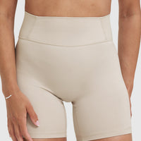 Timeless High Waisted Shorts 6" | Sand