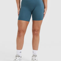 Timeless High Waisted Shorts 6" | Lake Blue