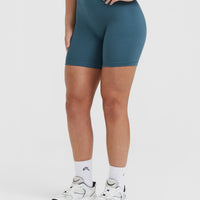 Timeless High Waisted Shorts 6" | Lake Blue
