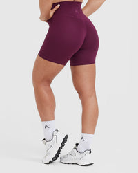Timeless High Waisted Shorts 6" | Ripe Fig