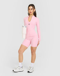 Timeless Jacket with White Logo | Petal Pink