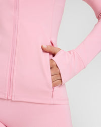 Timeless Jacket with White Logo | Petal Pink