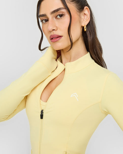 Timeless Jacket with White Logo | Sherbert Yellow