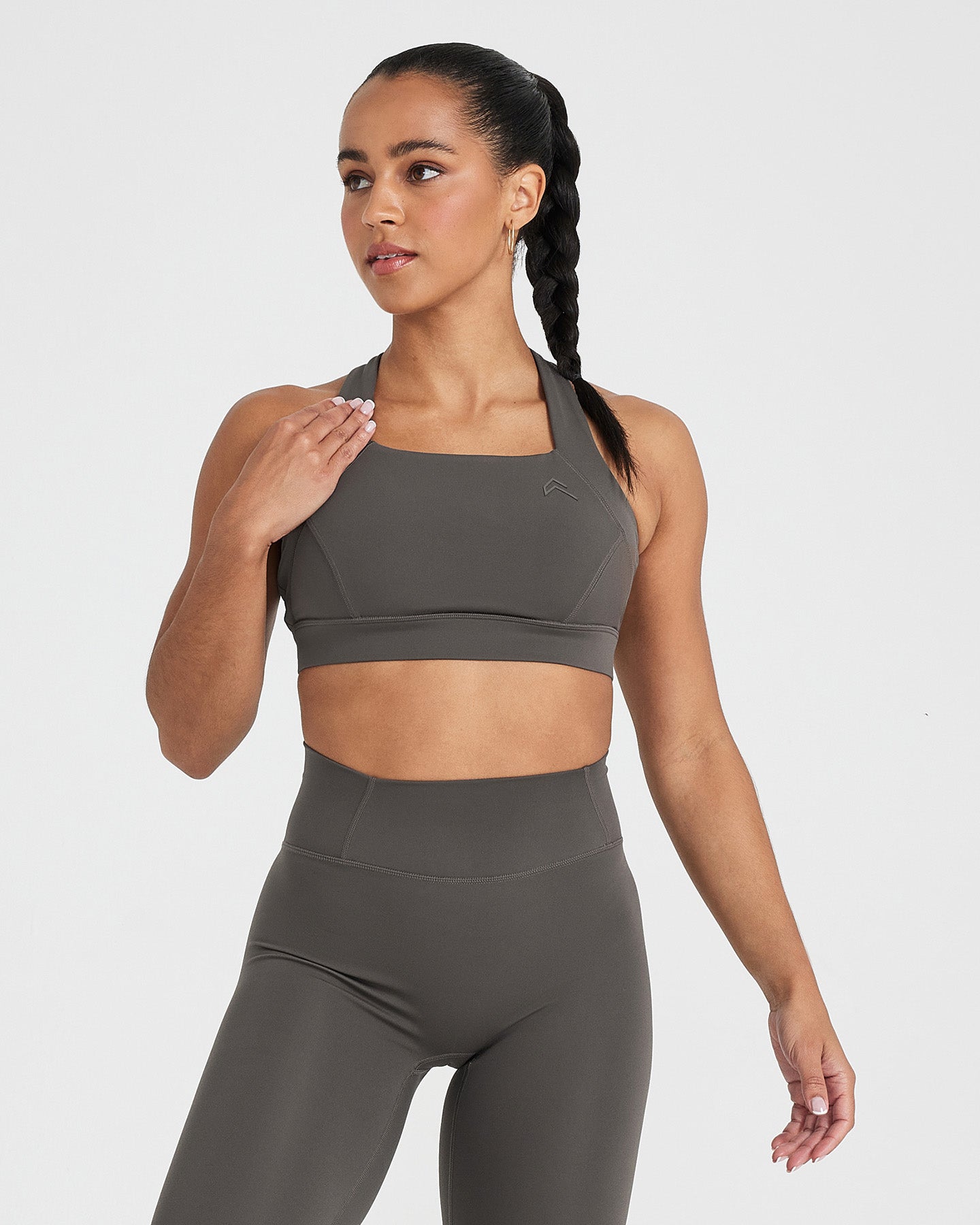 Deep Taupe Sculpt Double Layer Padded Sports Bra