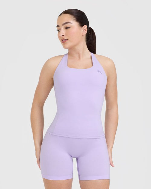 Oner Modal Timeless Square Neck Vest | Lavender Purple