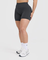 UnifiedMove™ High Waisted Shorts 6" | Coal