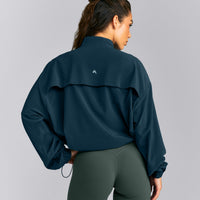 AirMove™ 1/2 Zip Jacket with Bonding New Branding | Oil Blue