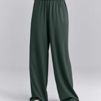 AirMove™ Straight Leg Drawcord Trousers | Shadow Green