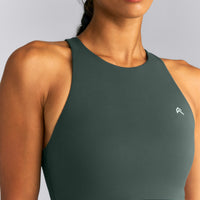 EasyLift™ High Neck Sports Bra New Branding | Deep Shadow Green
