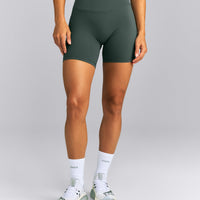 UnifiedMove™ High Waist Shorts 6" New Branding | Shadow Green