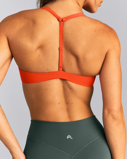 UnifiedMove™ T Back Minimal Bralette | Energy Orange