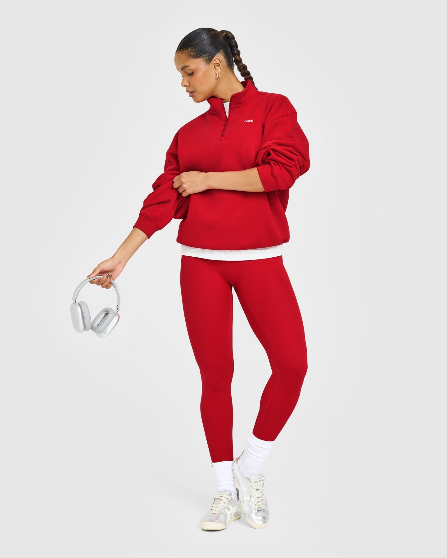 Foundations 1/4 Zip Sweatshirt | Toasted Red