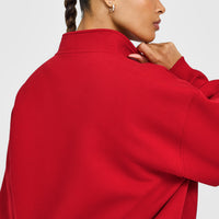 Foundations 1/4 Zip Sweatshirt | Toasted Red