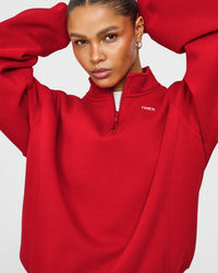 Foundations 1/4 Zip Sweatshirt | Toasted Red