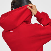 Foundations Zip Through Hoodie | Toasted Red