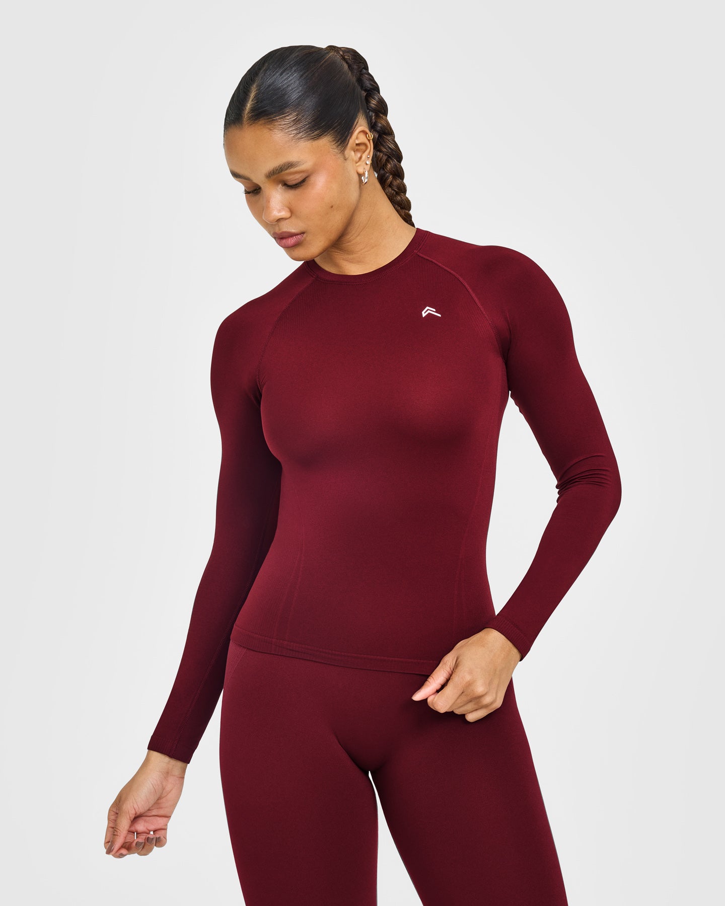 Go To Seamless Fitted Long Sleeve Top | Rosewood