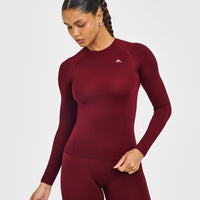 Go To Seamless Fitted Long Sleeve Top | Rosewood