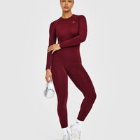 Go To Seamless Fitted Long Sleeve Top | Rosewood
