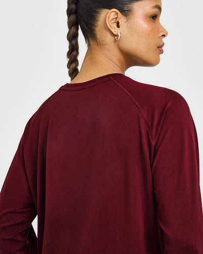 Go To Seamless Loose Long Sleeve Top | Rosewood