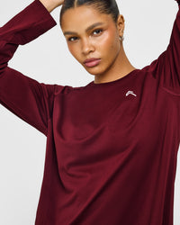 Go To Seamless Loose Long Sleeve Top | Rosewood