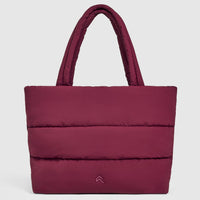 Quilted Tote Bag | Deep Cherry