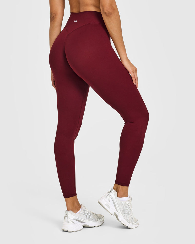 SoftMotion™ High Waisted Leggings with White Logo in Light