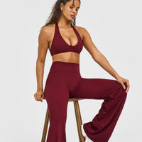 SoftMotion™ Straight Leg Bottoms with White Logo | Light Rosewood