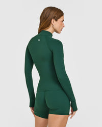 SoftMotion™ Jacket with White Logo | Dark Racing Green