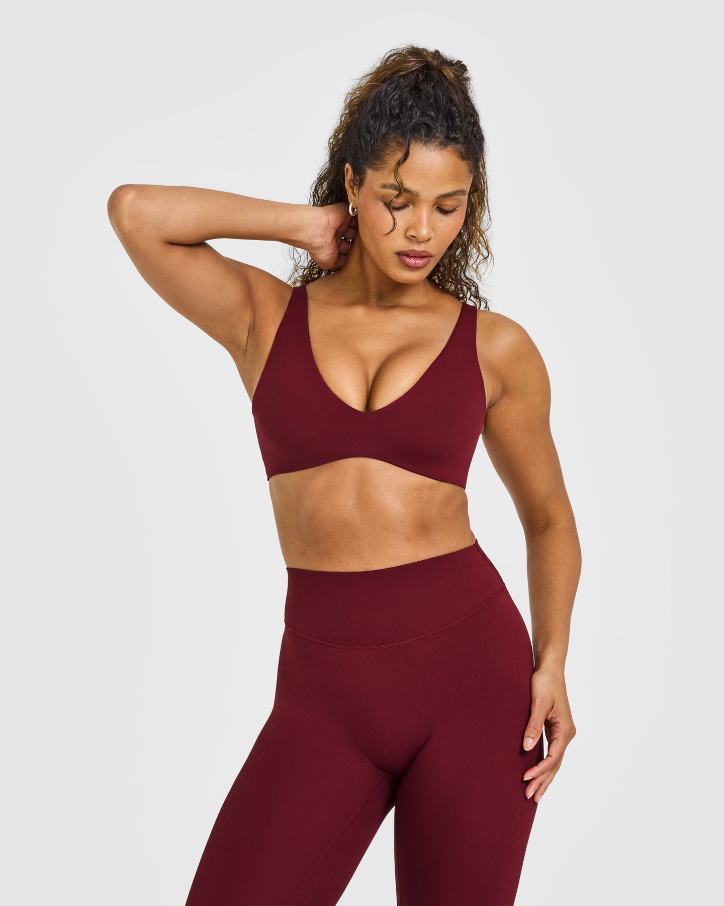 SoftMotion™ Scoop Back Bralette Logo Light Rosewood