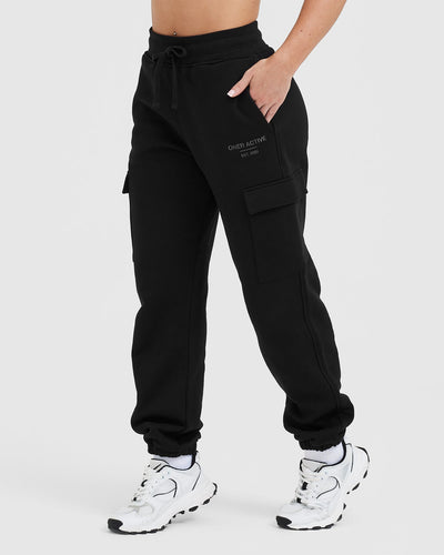 Black cargo hotsell joggers womens