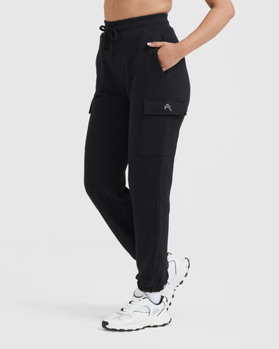 Black loopback cargo joggers new arrivals