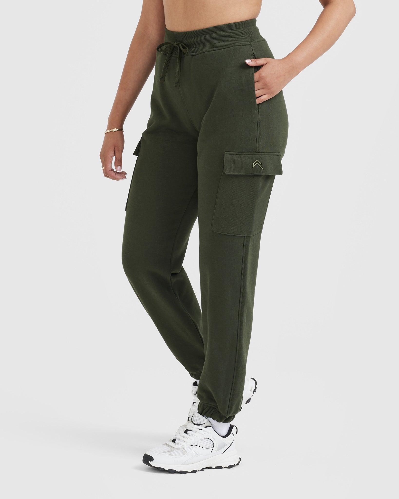 Womens tan cargo joggers sales