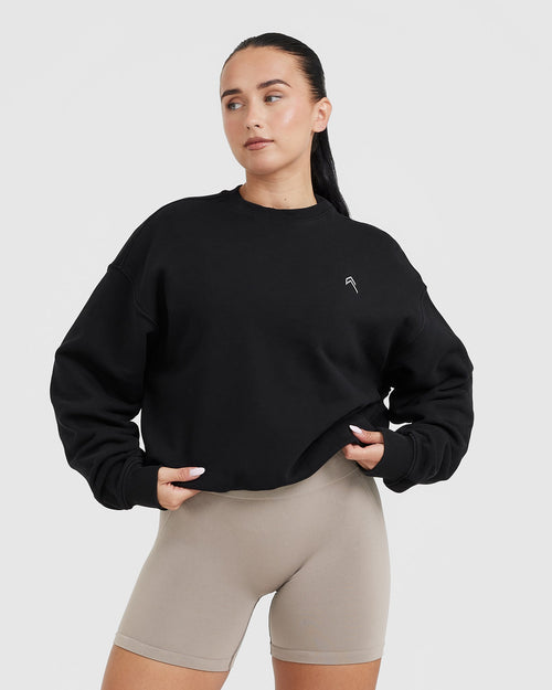 Oner Modal All Day Lightweight Oversized Sweatshirt | Black