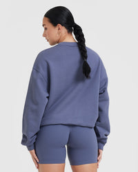 All Day Lightweight Oversized Sweatshirt | Slate Blue