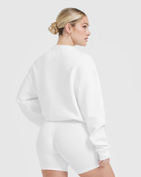 All Day Lightweight Oversized Sweatshirt | White