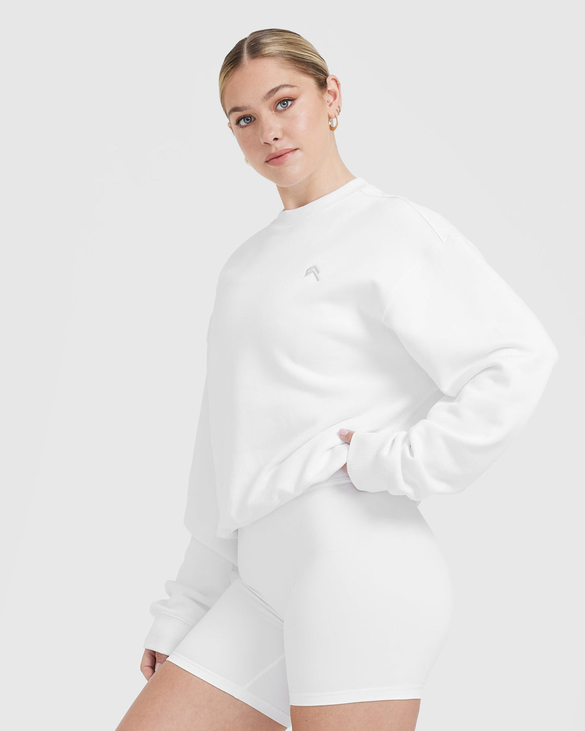 Lightweight 2025 white sweatshirt