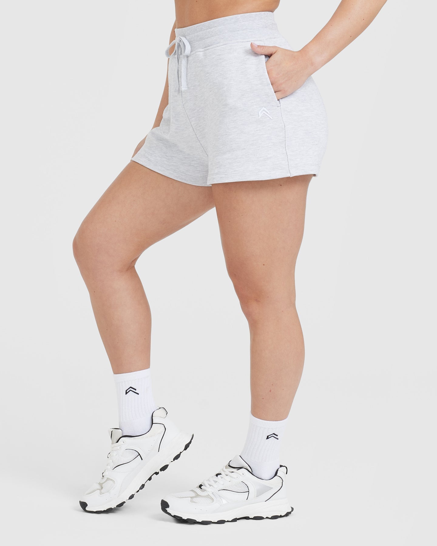 Grey marl shorts womens discount