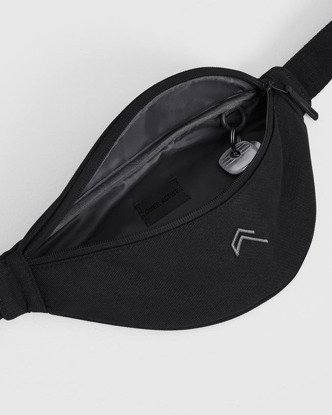 Black canvas bum bag 2025